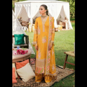 3-Piece Unstitched Naqashi Apparel Fully Heavy EMB Lawn Suit | LBX-1065