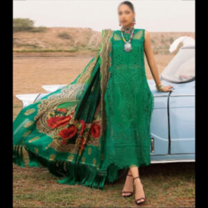 3-Piece Unstitched Naqashi Apparel Fully Heavy EMB Lawn Suit | LBX-1066