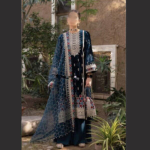 3-Piece Unstitched Naqashi Apparel Velvet EMB Suit | LBX-1026