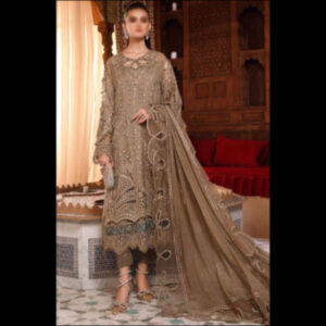 3-Piece Unstitched Naqashi Apparel Fully Heavy EMB Organza Suit | LBX-1064