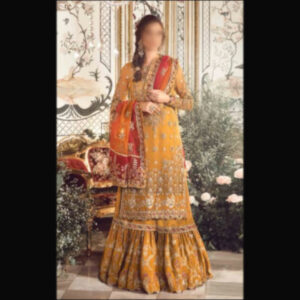 3-Piece Unstitched Naqashi Apparel Heavy Embroidered Chiffon Suit | LBX-1037