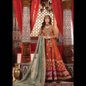 3-Piece Unstitched Naqashi Apparel EMB Net Maxi | LBX-1061