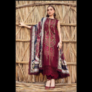 3-Piece Unstitched Naqashi Apparel Fully Heavy EMB Suit For Winter | LBX-1081