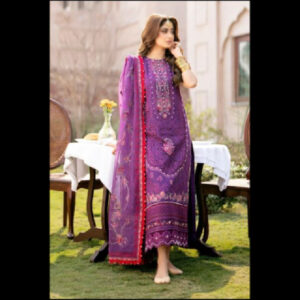 3-Piece Unstitched Naqqashi Apparel Fully Heavy EMB Lawn Suit | LBX-2031