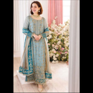 3-Piece Unstitched Naqashi Apparel Heavy EMB Chiffon Suit | LBX-2026