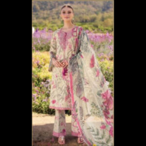 3-Piece Unstitched Naqqashi Apparel EMB Printed Lawn Suit | LBX-2038