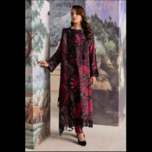 3-Piece Unstitched Naqqashi Apparel Printed EMB Lawn Suit | LBX-2039