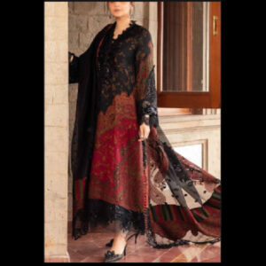 3-Piece Unstitched Naqqashi Apparel EMB Printed Lawn Suit | LBX-2040