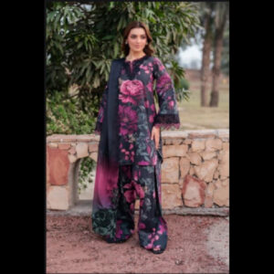 3-Piece Unstitched Naqqashi Apparel EMB Printed Lawn Suit | LBX-2041