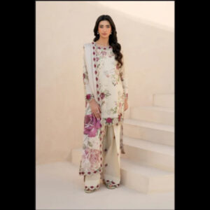3-Piece Unstitched Naqqashi Apparel EMB Printed Lawn Suit | LBX-2042