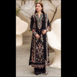 3-Piece Unstitched Naqqashi Apparel Full Heavy EMB Cotton Suit | LBX-2050