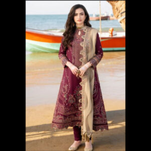 3-Piece Unstitched Naqqashi Apparel Lawn Suit | LBX-2053
