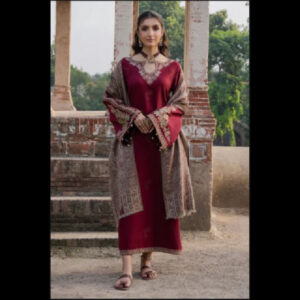3-Piece Unstitched Naqqashi Apparel EMB Lawn Suit | LBX-2055