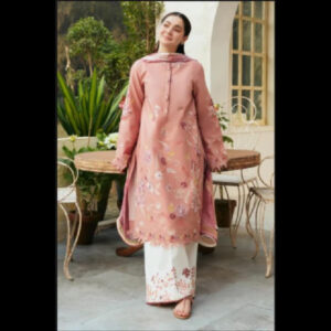 3-Piece Unstitched Naqqashi Apparel EMB Lawn Suit | LBX-2057