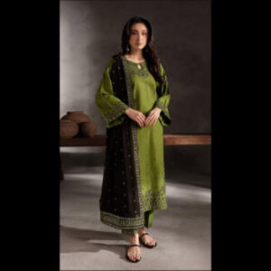 3-Piece Unstitched Naqqashi Apparel EMB Lawn Suit | LBX-2060