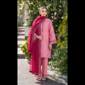 3-Piece Unstitched Naqqashi Apparel EMB Lawn Suit | LBX-2061