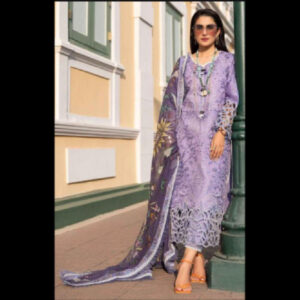 3-Piece Unstitched Naqqashi Apparel Fully Heavy EMB Lawn Suit | LBX-2073