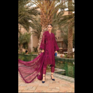 3-Piece Unstitched Naqqashi Apparel Fully EMB Cotton Suit | LBX-2075