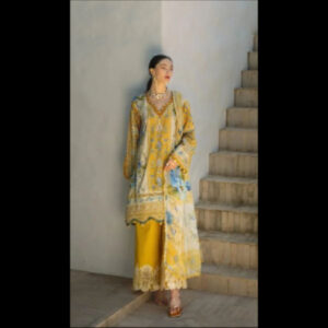 3-Piece Unstitched Naqqashi Apparel Heavy EMB Lawn Suit | LBX-2079