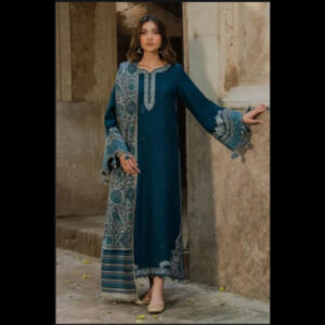 3-Piece Unstitched Naqqashi Apparel Full EMB Lawn Suit | LBX-2093