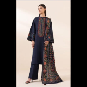 3-Piece Unstitched Naqqashi Apparel EMB Lawn Suit | LBX-2097