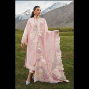 3-Piece Unstitched Naqqashi Apparel Full Heavy EMB With Chicken Karri Lawn Suit | LBX-3003