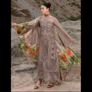 3-Piece Unstitched Naqqashi Apparel Full Heavy EMB With Chicken Karri Cotton Suit | LBX-3004