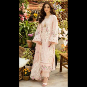 3-Piece Unstitched Naqqashi Apparel Full Heavy EMB Cotton Suit | LBX-3006
