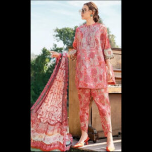 3-Piece Unstitched Naqqashi Apparel Printed Lawn Suit | LBX-3010