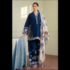 3-Piece Unstitched Naqqashi Apparel EMB Lawn Suit | LBX-3015