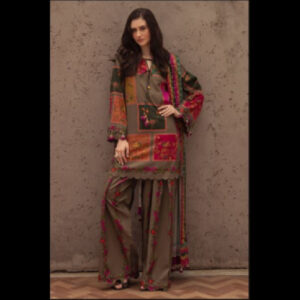 3-Piece Unstitched Naqqashi Apparel Printed Lawn Suit | LBX-3019