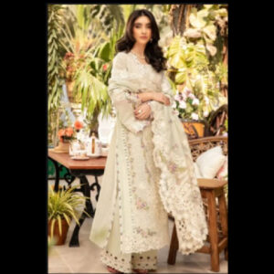 3-Piece Unstitched Naqqashi Apparel Full EMB Chicken Karri Suit | LBX-3020