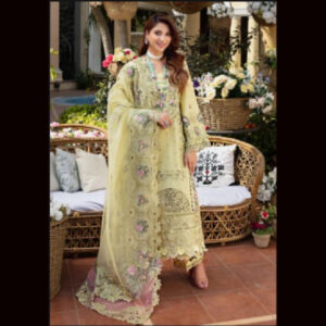 3-Piece Unstitched Naqqashi Apparel Heavy EMB Chicken Karri Cotton Suit | LBX-3023