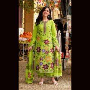 3-Piece Unstitched Naqqashi Apparel Heavy EMB With Digital Printed Lawn Suit | LBX-3032