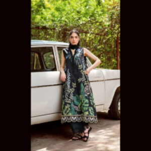 3-Piece Unstitched Naqqashi Apparel Printed with EMB Lawn Suit | LBX-3034