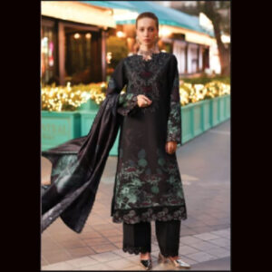 3-Piece Unstitched Naqqashi Apparel Printed Lawn Suit | LBX-3042