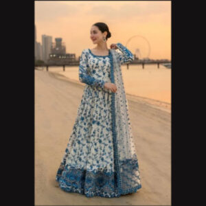 3-Piece Unstitched Naqqashi Apparel Digital Printed silk Suit | LBX-3047