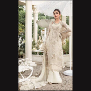 3-Piece Unstitched Naqqashi Apparel Fully Heavy EMB Chiffon Suit | LBX – 3052